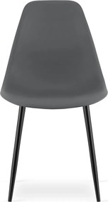 Krzesło OSAKA ciemnoszare z czarnymi nogami