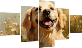 Obraz - Szczęśliwy piesek (125x70 cm)