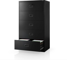 Szafa kartotekowa metalowa czarna, 900x1620x600 mm: SARA XL V5