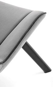 Krzesło tapicerowane K520 VELVET szare obracane HALMAR