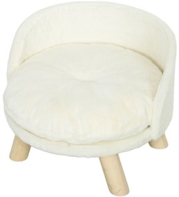 PawHut Legowisko dla Psów i Kotów, Miękka i Pralna Poduszka, Ochronny Brzeg, 40,5 x 40,5 x 33 cm