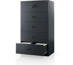Szafa kartotekowa metalowa antracytowa, 900x1620x600 mm: SARA XL V5