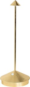 Lampa stołowa LED Pina Pro Gold Leaf z akumulatorem i ściemnianiem, bezprzewodowa, szafranowa, 2200-2700-3000K