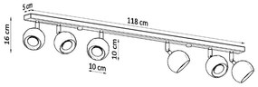 Biała lampa punktowa 10x118 cm Ollo – Nice Lamps