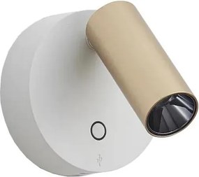 Ideal Lux - LED ściemnialny kinkiet punktowy ELF LED/3W/230V CRI 95 złoty/biały