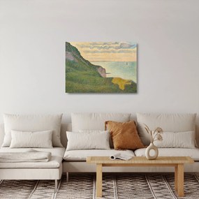 Obraz na szkle - Georges Seurat, Seascape at Port-en-Bessin, Normandy, reprodukcje (70x50 cm)