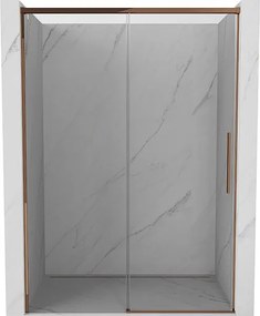 Mexen Rox drzwi prysznicowe rozsuwane 160 cm, transparent, różowe złoto - 8C2-160-000-60-00