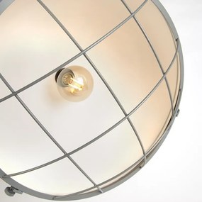 Przemysłowa lampa wisząca czarna z szarym - SilnikPrzemysłowy Oswietlenie wewnetrzne