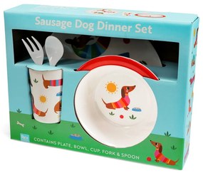 Zestaw naczyń dla dzieci 5 szt. Sunny Sausage Dog – Rex London
