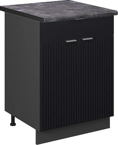 Szafka dolna do kuchni czarne paski 60x60x82 fame-line