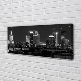 Obraz drukowany na płótnie Światła Warszawskiej Metropolii