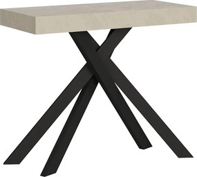 Konsola rozkładana 90x40/196 cm Krack Small kaszmir nogi w kolorze antracytu