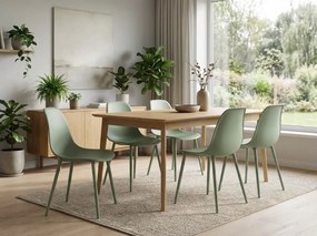 Krzesło do kuchni OSAKA plastikowe, jasnozielone