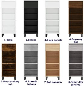 Biała szafka na buty do przedpokoju połysk - Martisa 3X