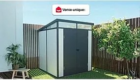 Schowek ogrodowy z szarej żywicy 3,65 m² z podłogą - MINARO