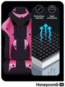 Materiałowy fotel gamingowy Diablo X-Player 2.0 Normal Size, Marshmallow Pink