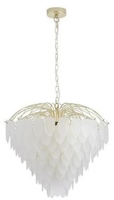 Searchlight 48970-10SB - Żyrandol na łańcuchu FEATHER 10xE14/60W/230V