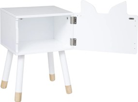 Szafka nocna dla dziecka LISEK z sosnowymi nóżkami, 53 cm