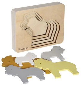 Dziecięce drewniane puzzle Kindsgut Lion