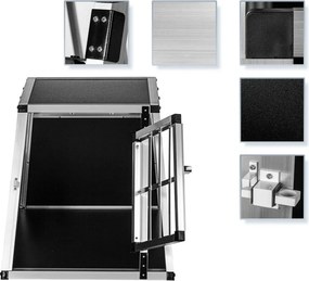 Skrzynia transportowa aluminiowa dla psów, 54 × 69 × 50 cm,