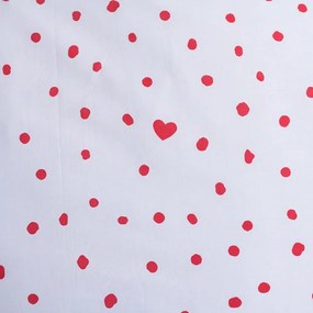 Czerwona/biała bawełniana pościel dziecięca jednoosobowa 140x200 cm Mickey and Minnie "Love" – Jerry Fabrics
