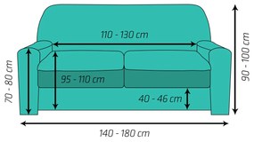 4Home Multielastyczny pokrowiec na kanapę 2-os. Comfort cream, 140 - 180 cm