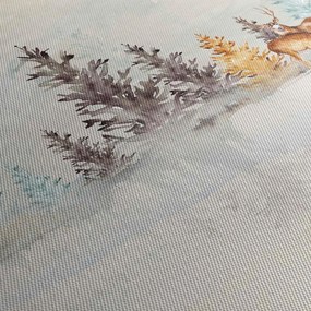 Obraz - Akwarelowy las (170x50 cm)