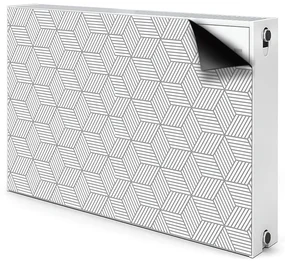 Mata dekoracyjna grzejnikowa Szare kostki 3D