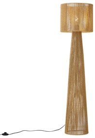 Lampa podłogowa Japandi naturalna z abażurem - DartJapandi Oswietlenie wewnetrzne