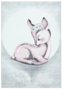 Jasnoszaro-różowy dywan dziecięcy 160x230 cm Bambi – Ayyildiz Carpets