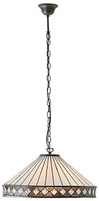 Endon 64147 - Żyrandol na łańcuchu Tiffany FARGO 1xE27/60W/230V śr. 50 cm