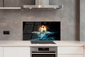 Szklany Panel Magiczny Miecz w Dymie