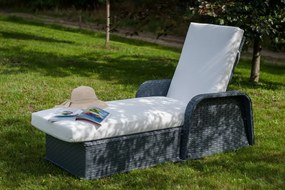 Leżanka ogrodowa z regulowanym oparciem Matto