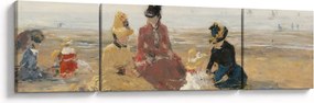 Obraz - Eugène Boudin, On the Beach, Trouville, reprodukcje (170x50 cm)