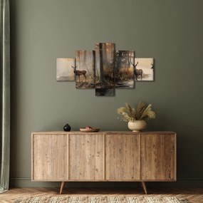 Obraz - Obraz dzikiej przyrody w stylu vintage (125x70 cm)