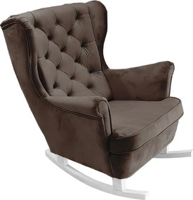 Fotel Relax z Tapicerowanym Siedzeniem i Podłokietnikami, Fotel TV 102x81x95cm Brązowy_29844