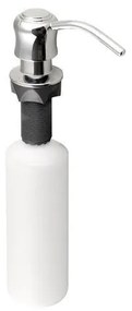 Plastikowy wpuszczany dozownik do mydła w kolorze srebra z połyskiem 350 ml – Sapho