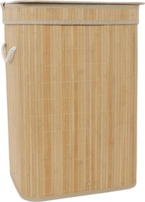 Bambusowy kosz na pranie z pokrywą LUVA, 80 l