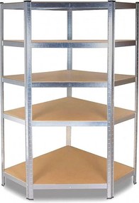 Regał Magazynowy GC9040 | Metalowy Narożny 5 Półek | 90x40x180 cm