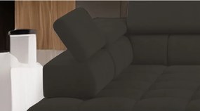 Narożnik PLAZA XL Lewostronny Elektryczna regulacja Tkanina SOLAR 28 WERSAL