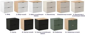 Szałwiowa szafka ścienna pod nablatową umywalkę - Enda 3X