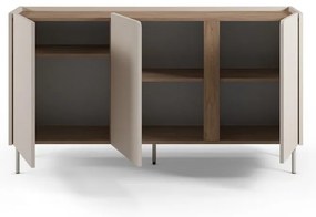 Kremowo-naturalna komoda w dekorze dębu 150x82,5x40,5 cm Lucile – Marckeric