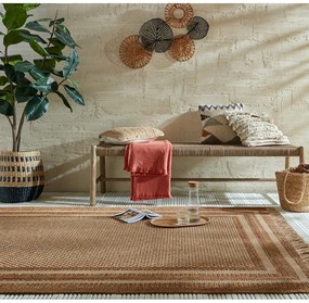 Dywan odpowiedni na zewnątrz w naturalnym kolorze 200x290 cm Layla Border – Flair Rugs