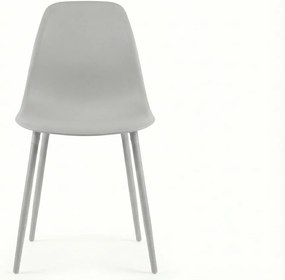 Krzesło do kuchni OSAKA plastikowe, jasnoszare