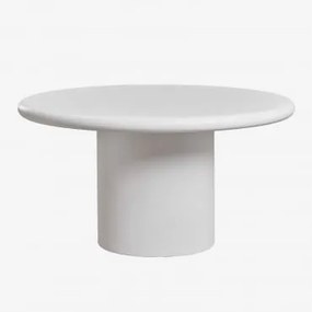 Okrągły Stół Jadalniany Z Cementu Namara Ø140 Cm & Biała - Sklum