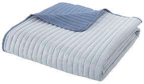Niebieska narzuta pikowana 220x230 cm Stripe – Catherine Lansfield