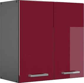 Szafka ścienna czerwony połysk 60x31x60 r-line