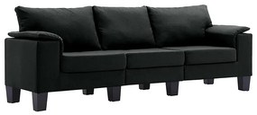 Trzyosobowa ekskluzywna czarna sofa - Ekilore 3Q