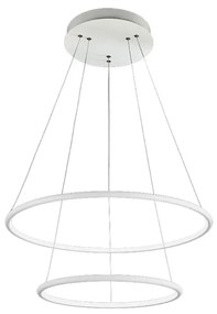 Podwójna biała lampa wisząca led - K437-Ring