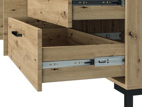 Komoda z szufladami i szafkami Nevio 13, dąb artisan